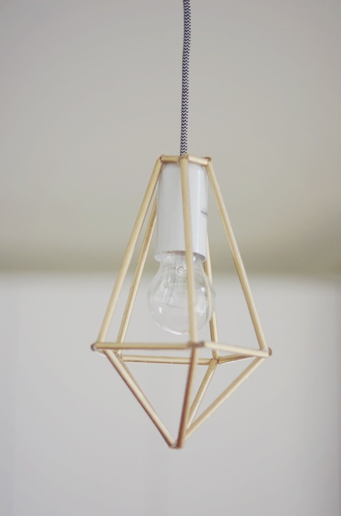 Diy lamp van rietjes interior junkie