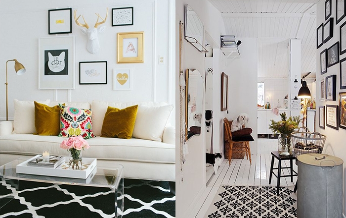 8x zwart witte vloerkleden in huis interior junkie
