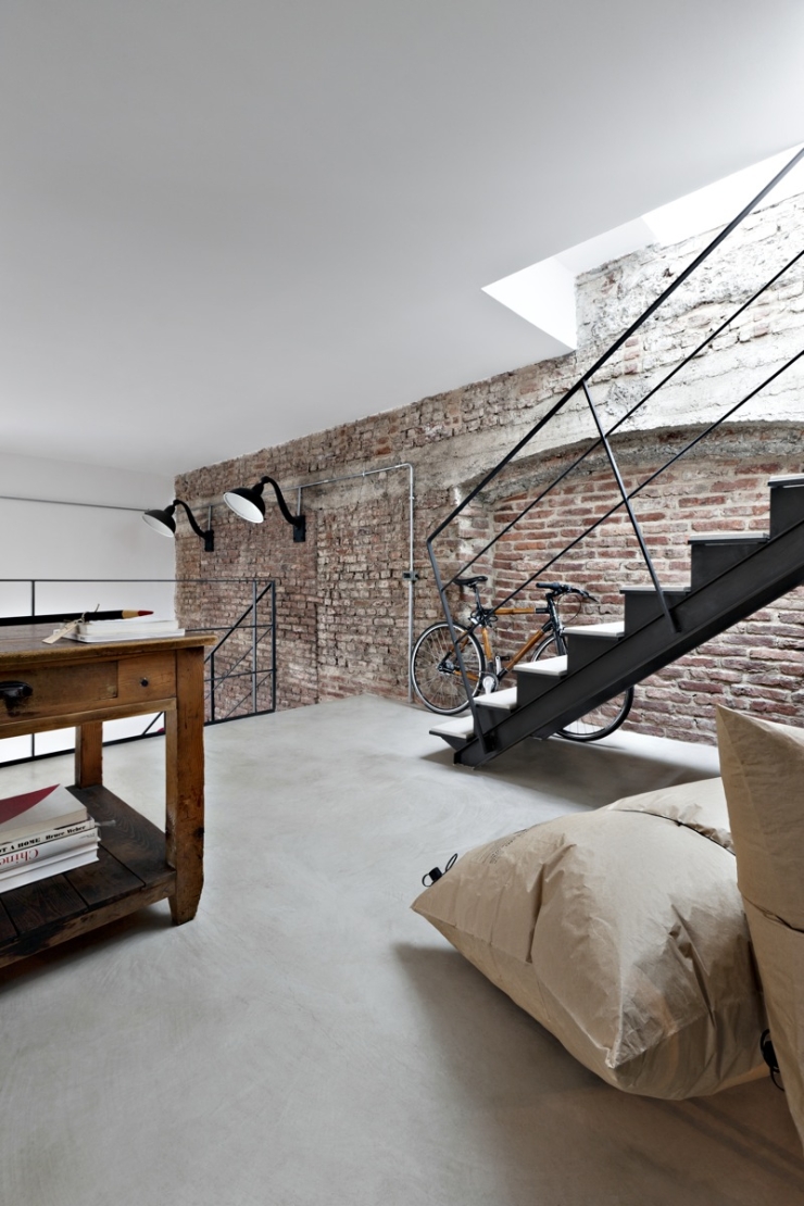 Lekker rauw: een bakstenen muur in huis interior junkie