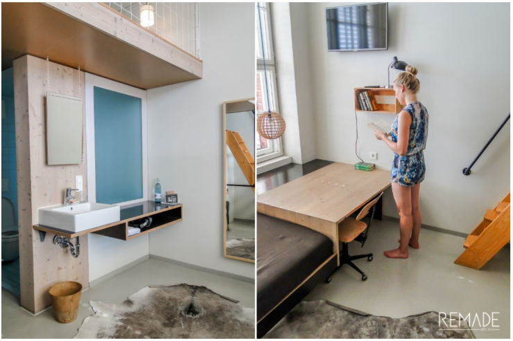 Voor die industriele touch: een betonlook gietvloer interior junkie Gietvloer vloerkleed woonkamer