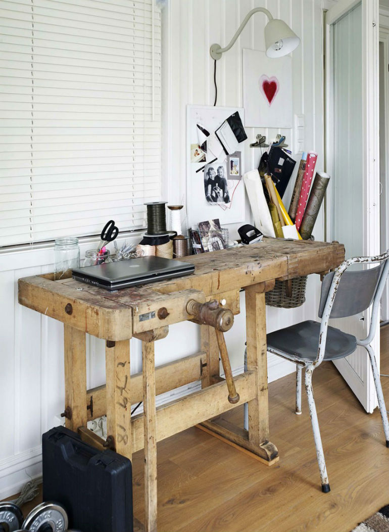 Mooi voor in huis: een oude werkbank interior junkie