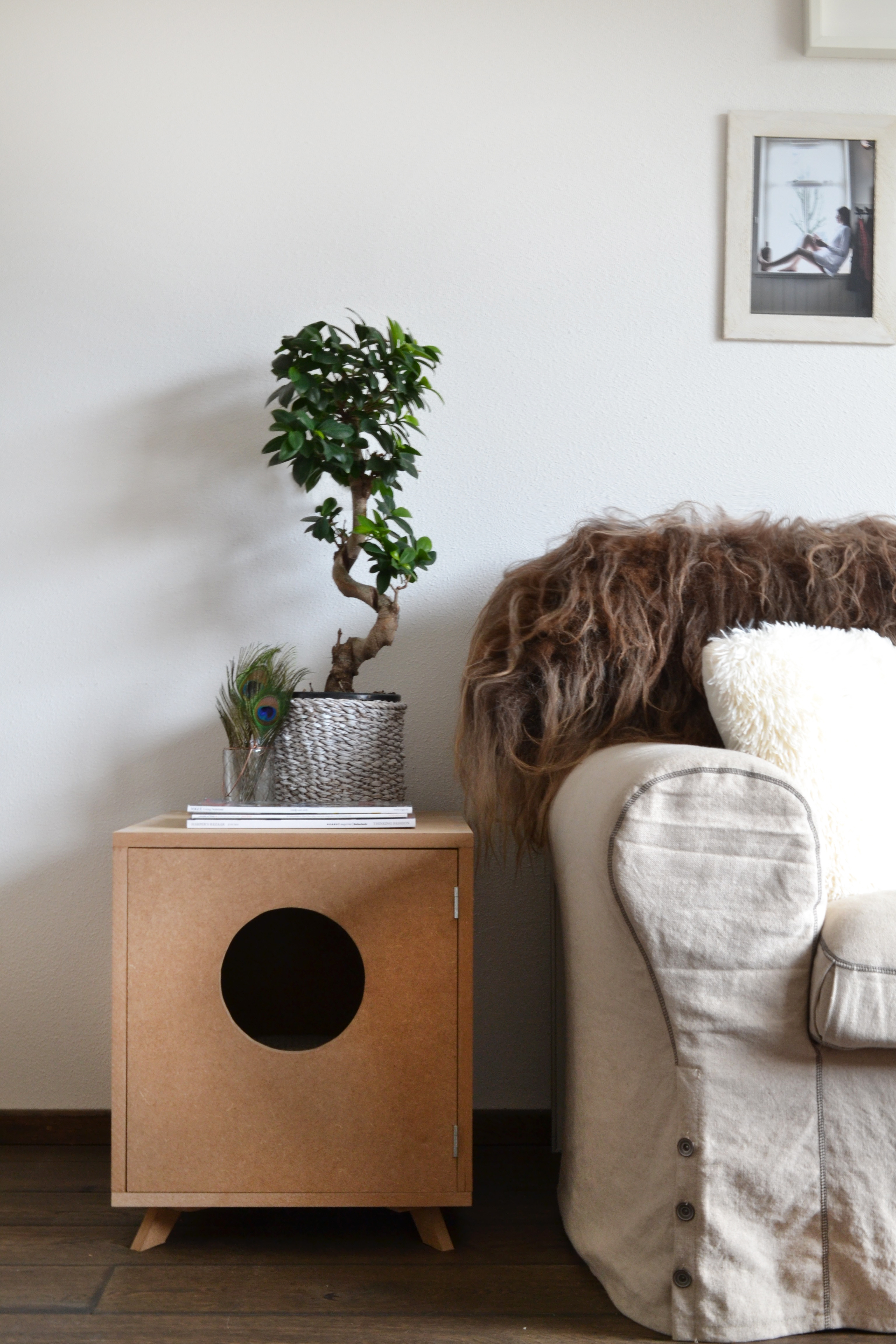 Diy: kattenhuisje om de kattenbak weg te werken interior junkie