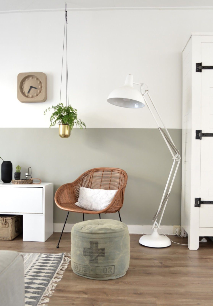 8x geverfde lambrisering in huis