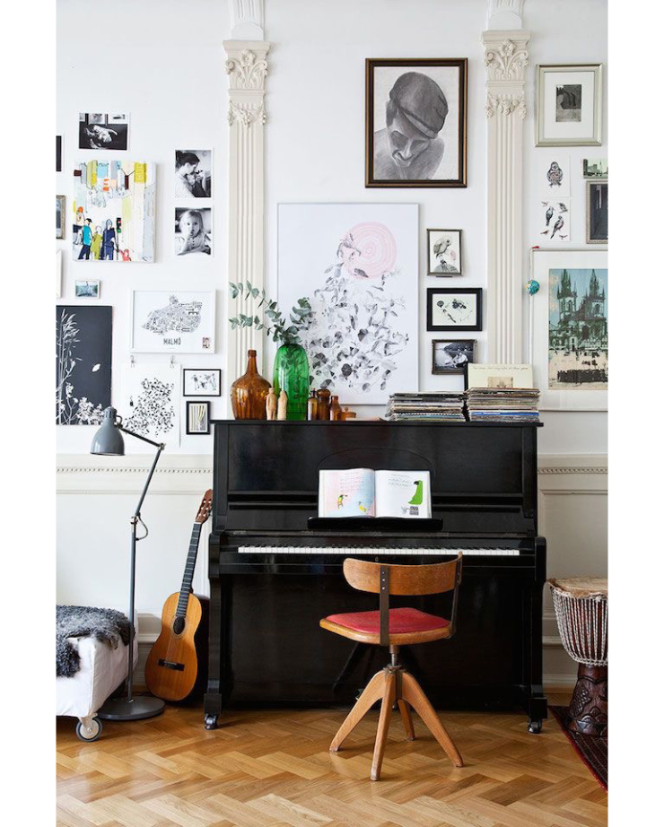 De piano in huis als meubelstuk. Net zo mooi! 