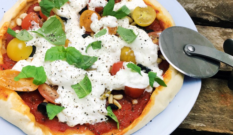 Pizza met burrata for the win!