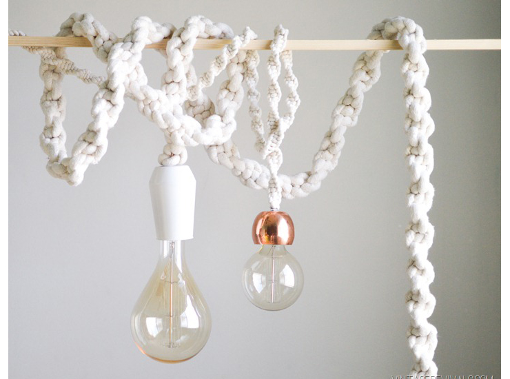 DIY: maak je eigen macramé lamp - INTERIOR JUNKIE