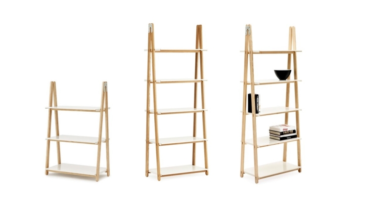 Betere Hoe leuk is deze 'ladder' met plankjes als open boekenkast CW-44