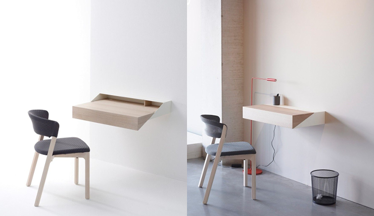 Ruimte besparen met dit speciale bureau INTERIOR JUNKIE