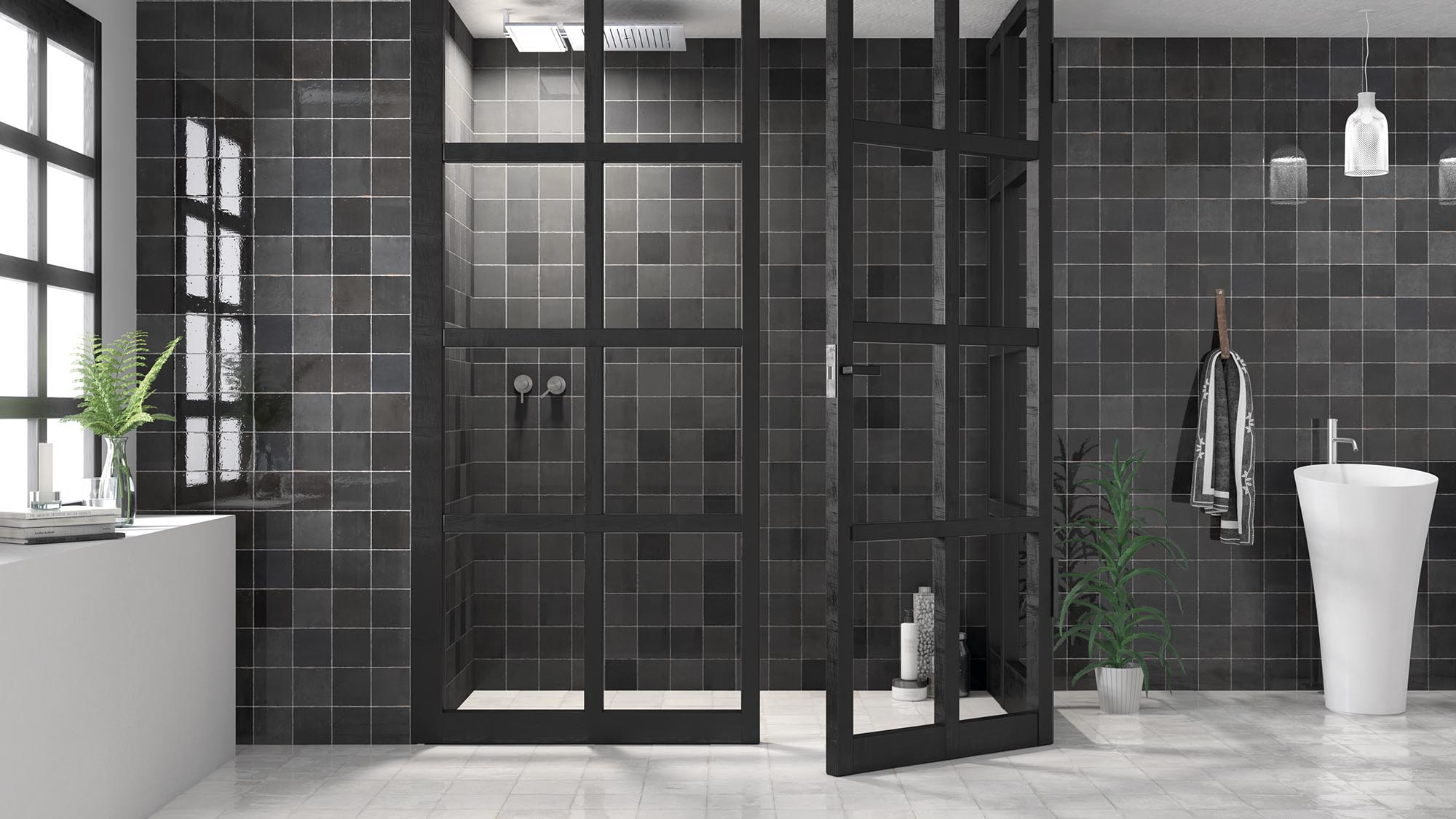 Ongekend Badkamer inspiratie met deze donkere badkamers - INTERIOR JUNKIE VE-76