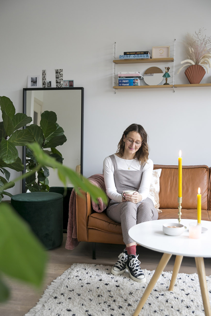 Thuis in het compacte huis vol pasteltinten van Kelly